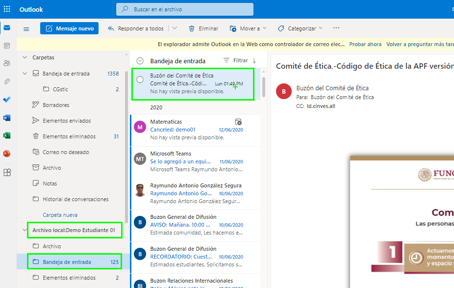 Buzon de Archivo en Microsoft 365